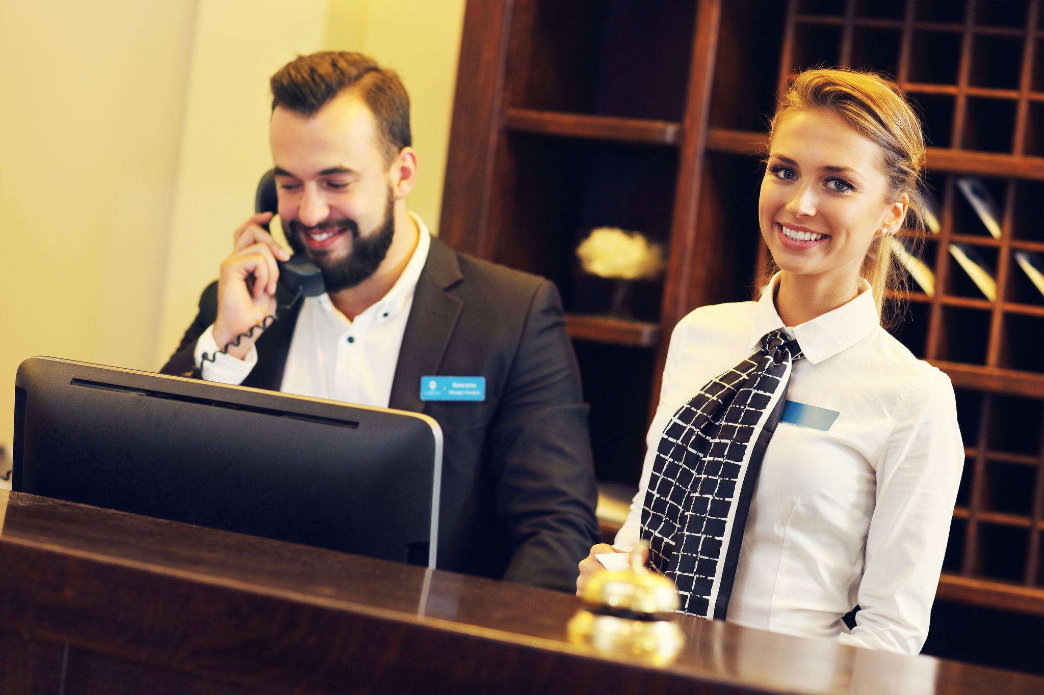 Receptionists at work